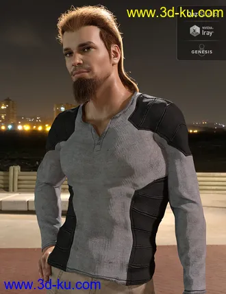 3D打印模型Thorn Hair and Beards for Genesis 8 Male(s)的图片