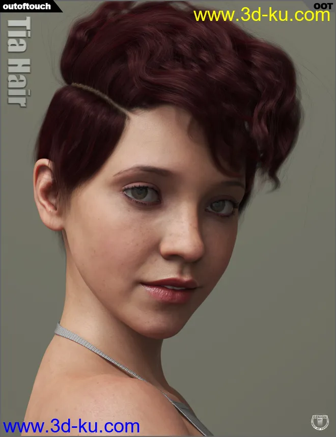 Tia Hair for Genesis 3 and 8 Female(s)模型的图片5