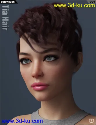 3D打印模型Tia Hair for Genesis 3 and 8 Female(s)的图片