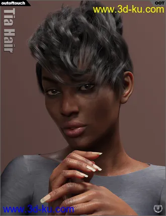 3D打印模型Tia Hair for Genesis 3 and 8 Female(s)的图片