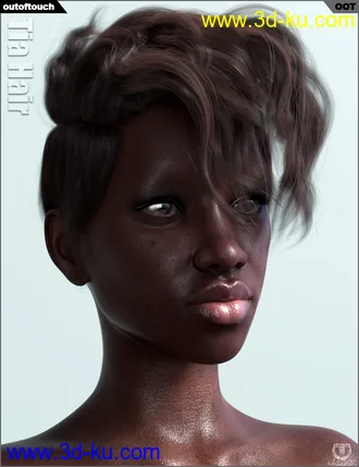 3D打印模型Tia Hair for Genesis 3 and 8 Female(s)的图片