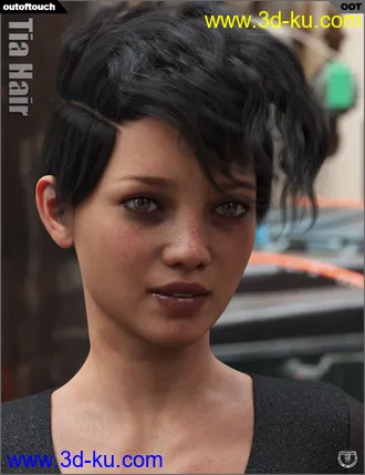 3D打印模型Tia Hair for Genesis 3 and 8 Female(s)的图片