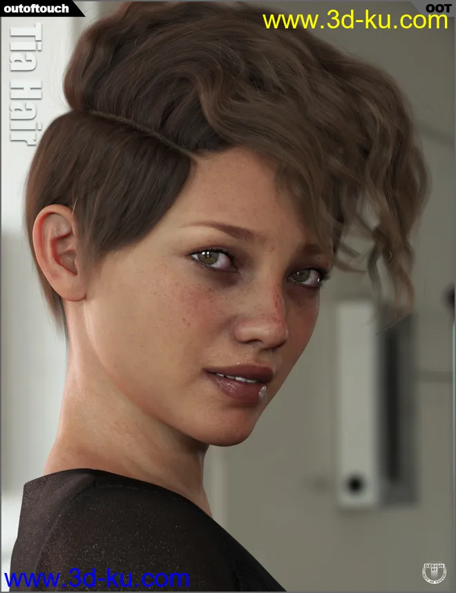 Tia Hair for Genesis 3 and 8 Female(s)模型的图片18