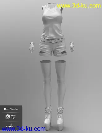 3D打印模型TimeOut Outfit for Genesis 8 Female(s)的图片