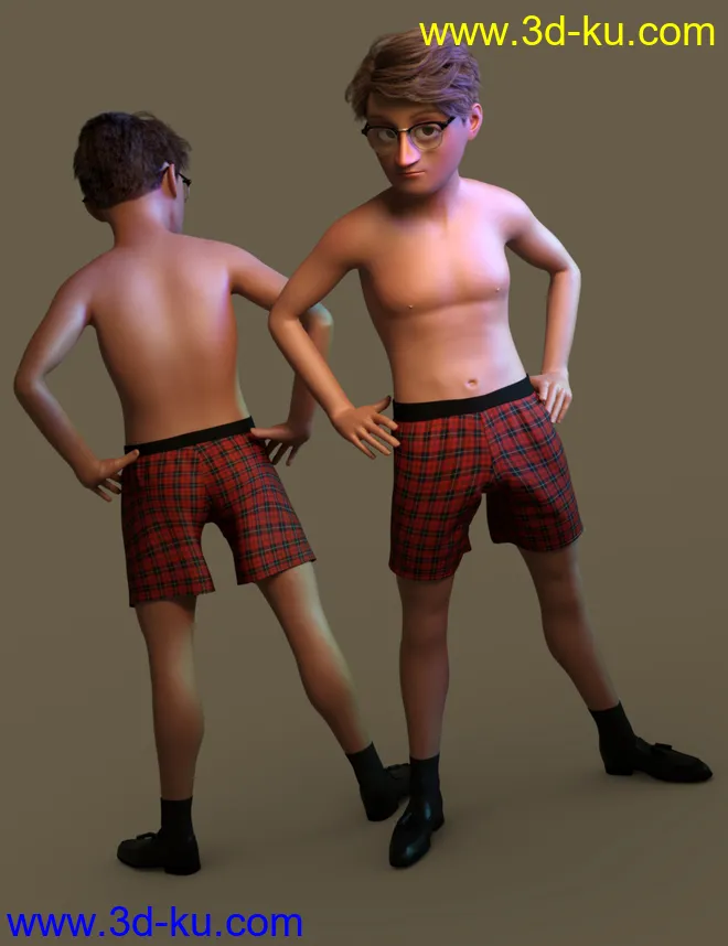 Toon Dad and Fatherly Beard and Accessories for Genesis 8 Male模型的图片9