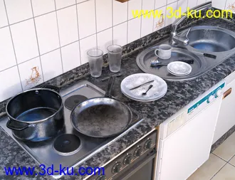 3D打印模型Trash The Room dForce Prop Set的图片
