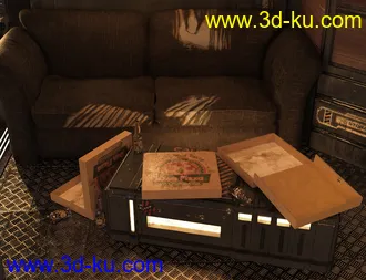 3D打印模型Trash The Room dForce Prop Set的图片