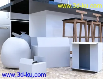 3D打印模型Trash The Room dForce Prop Set的图片