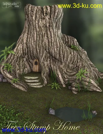 3D打印模型Tree Stump Home的图片