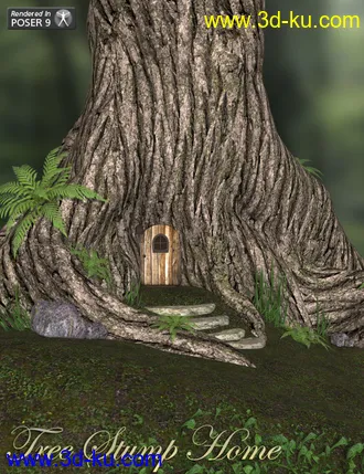 3D打印模型Tree Stump Home的图片