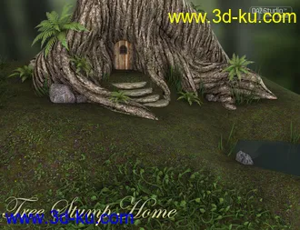 3D打印模型Tree Stump Home的图片