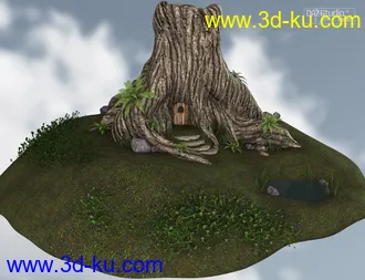 3D打印模型Tree Stump Home的图片