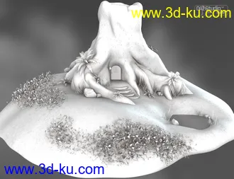 3D打印模型Tree Stump Home的图片