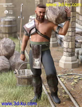 3D打印模型Tribal Warrior King Outfit for Genesis 8 Male(s)的图片