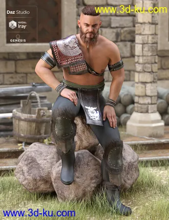 3D打印模型Tribal Warrior King Outfit for Genesis 8 Male(s)的图片