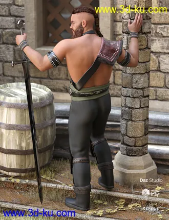 3D打印模型Tribal Warrior King Outfit for Genesis 8 Male(s)的图片