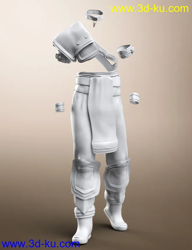 Tribal Warrior King Outfit for Genesis 8 Male(s)模型的图片5