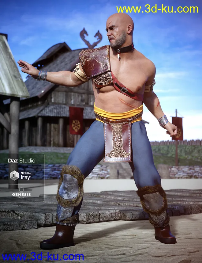 Tribal Warrior King Outfit Textures模型的图片2