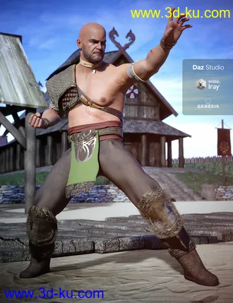 3D打印模型Tribal Warrior King Outfit Textures的图片