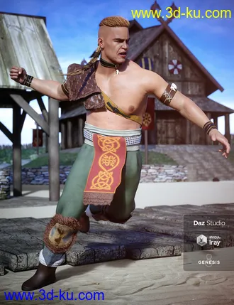 3D打印模型Tribal Warrior King Outfit Textures的图片
