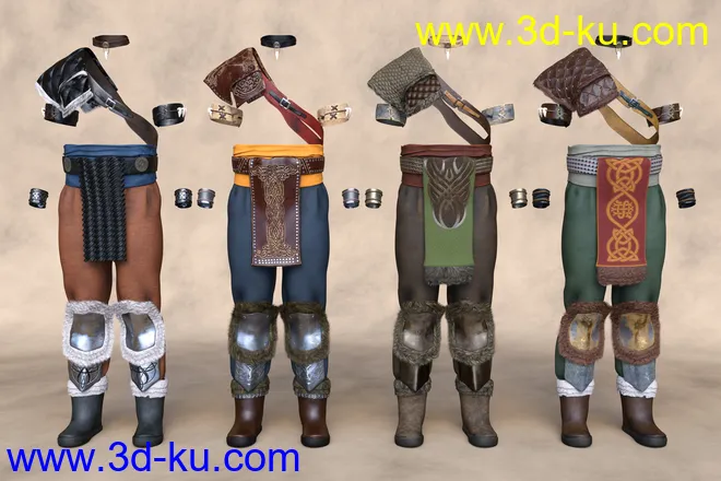 Tribal Warrior King Outfit Textures模型的图片6