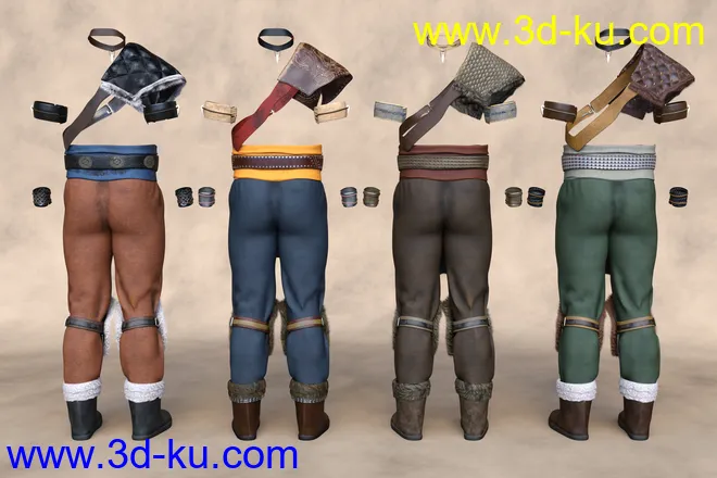 Tribal Warrior King Outfit Textures模型的图片7