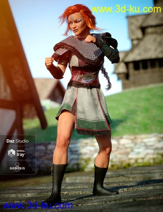 3D打印模型Tribal Warrior Queen Outfit for Genesis 8 Female(s)的图片