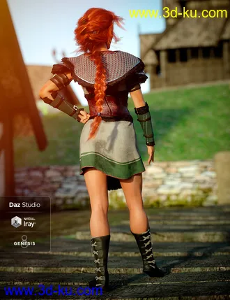 3D打印模型Tribal Warrior Queen Outfit for Genesis 8 Female(s)的图片