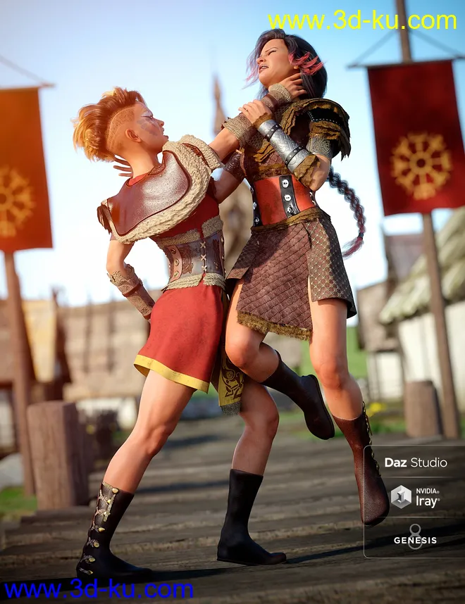 Tribal Warrior Queen Outfit Textures模型的图片1