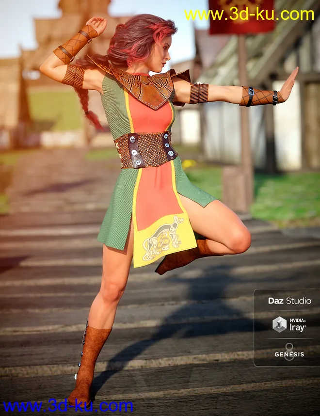 Tribal Warrior Queen Outfit Textures模型的图片5