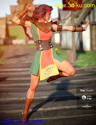 3D打印模型Tribal Warrior Queen Outfit Textures的图片