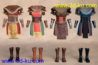 3D打印模型Tribal Warrior Queen Outfit Textures的图片