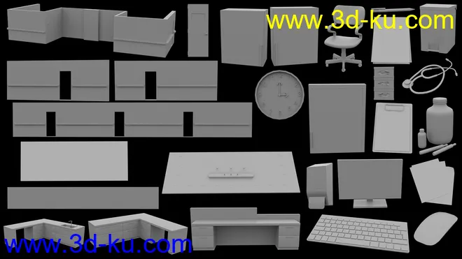 TS Hospital Nurse Station模型的图片8