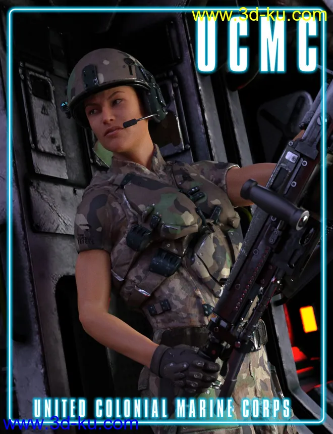 UCMC Add-on for ATLAS Armored Suit for Genesis 8 Female模型的图片1