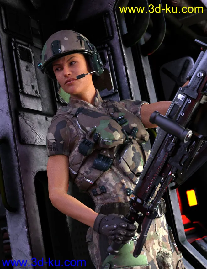 UCMC Add-on for ATLAS Armored Suit for Genesis 8 Female模型的图片2