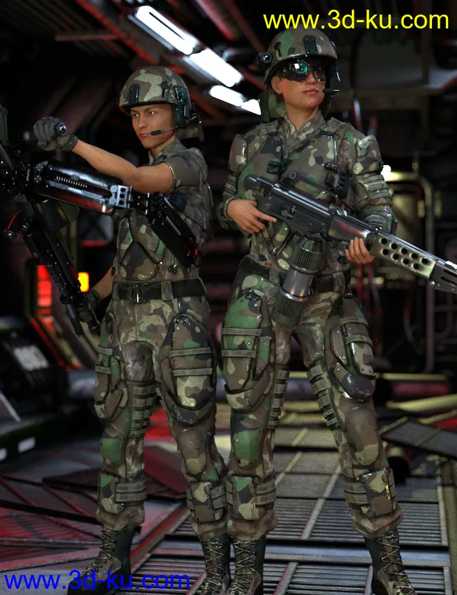 UCMC Add-on for ATLAS Armored Suit for Genesis 8 Female模型的图片3