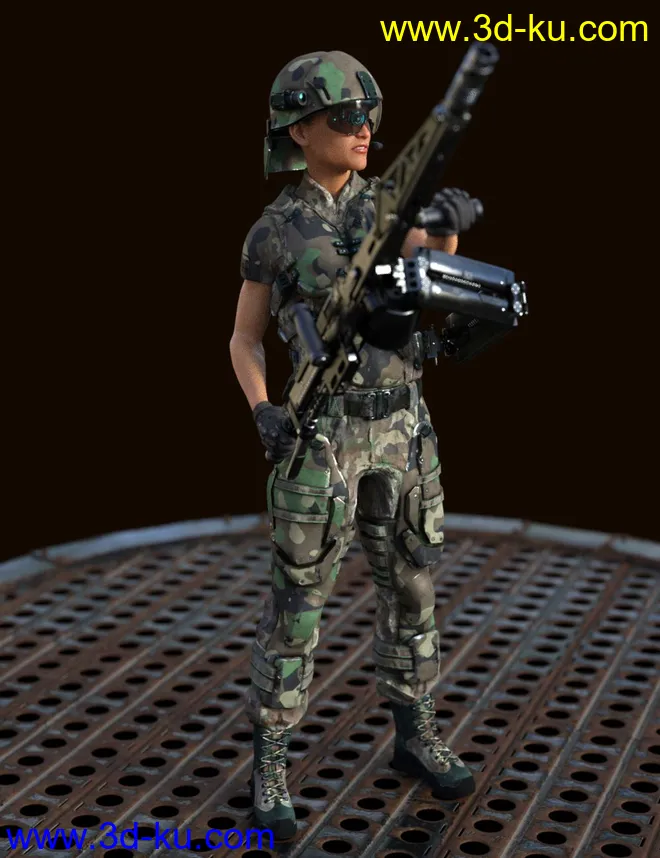 UCMC Add-on for ATLAS Armored Suit for Genesis 8 Female模型的图片4