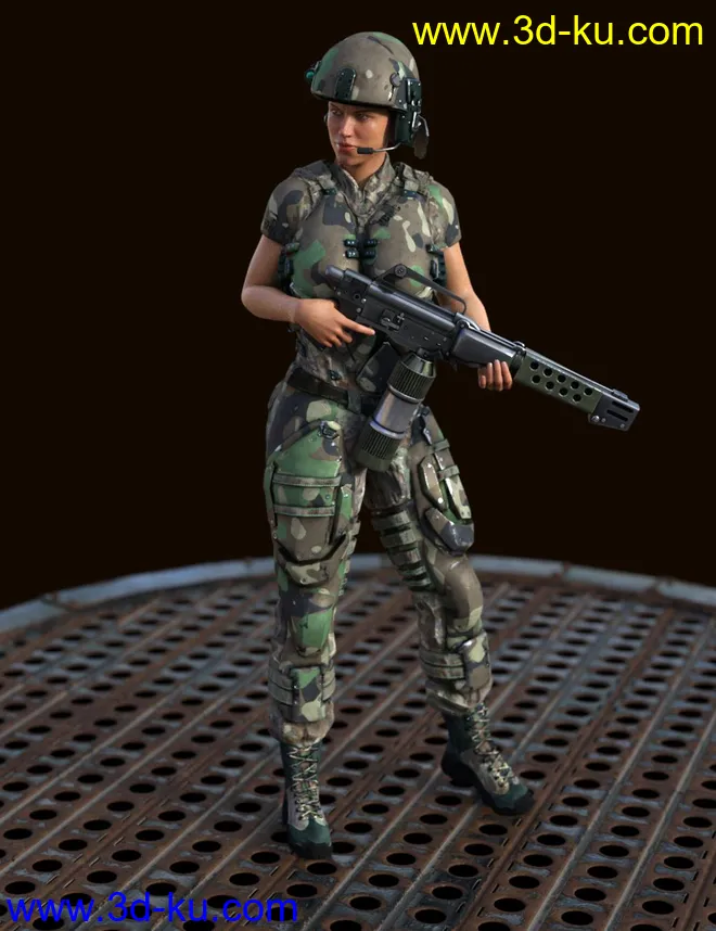 UCMC Add-on for ATLAS Armored Suit for Genesis 8 Female模型的图片5