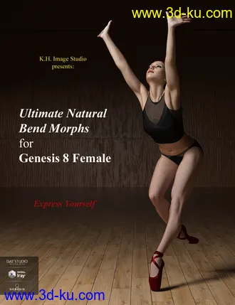 3D打印模型Ultimate Natural Bend Morphs for Genesis 8 Female的图片