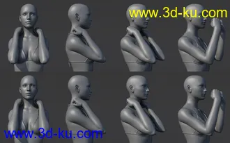 3D打印模型Ultimate Natural Bend Morphs for Genesis 8 Female的图片