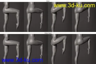 3D打印模型Ultimate Natural Bend Morphs for Genesis 8 Female的图片