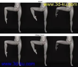 3D打印模型Ultimate Natural Bend Morphs for Genesis 8 Female的图片