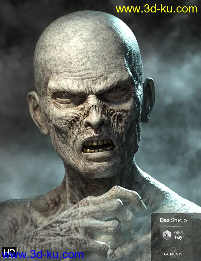 Ultimate Zombie HD for Genesis 8 Male模型的图片1