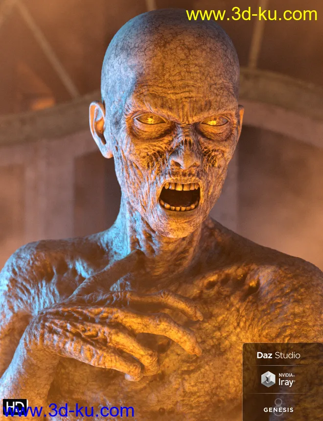 Ultimate Zombie HD for Genesis 8 Male模型的图片2