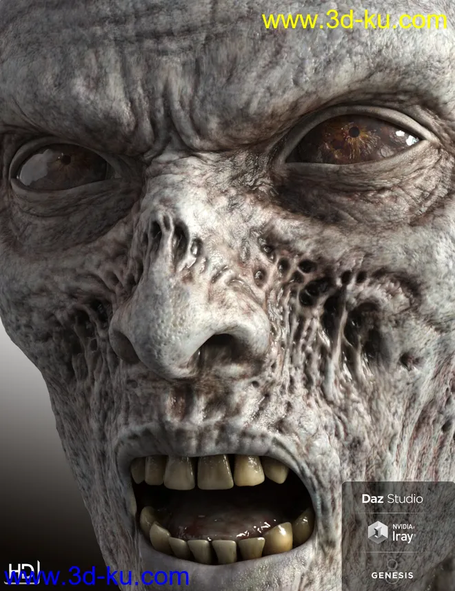 Ultimate Zombie HD for Genesis 8 Male模型的图片4