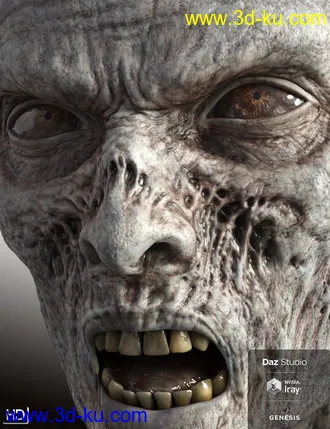 3D打印模型Ultimate Zombie HD for Genesis 8 Male的图片