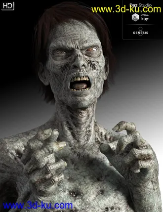3D打印模型Ultimate Zombie HD for Genesis 8 Male的图片
