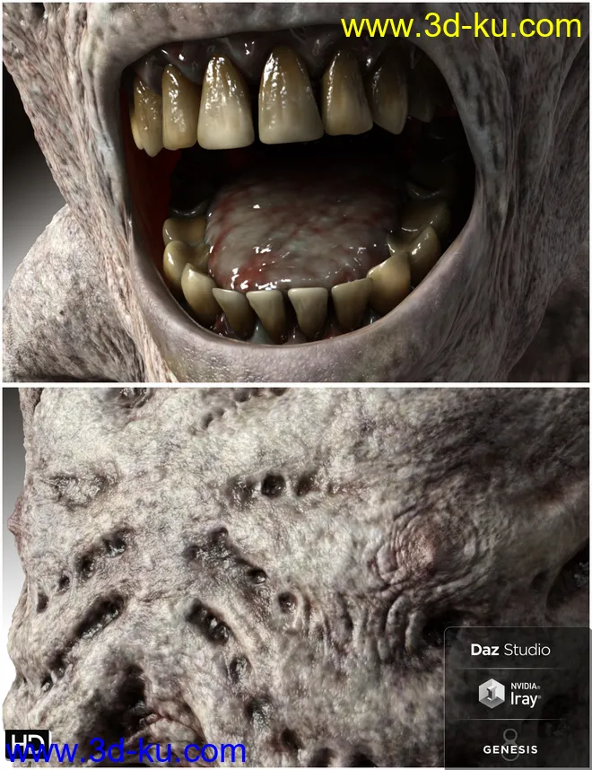 Ultimate Zombie HD for Genesis 8 Male模型的图片7