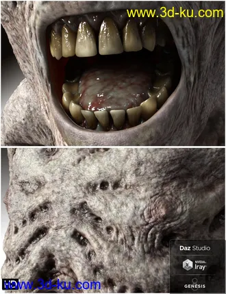 3D打印模型Ultimate Zombie HD for Genesis 8 Male的图片