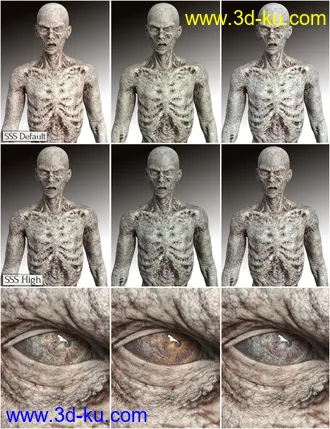 3D打印模型Ultimate Zombie HD for Genesis 8 Male的图片